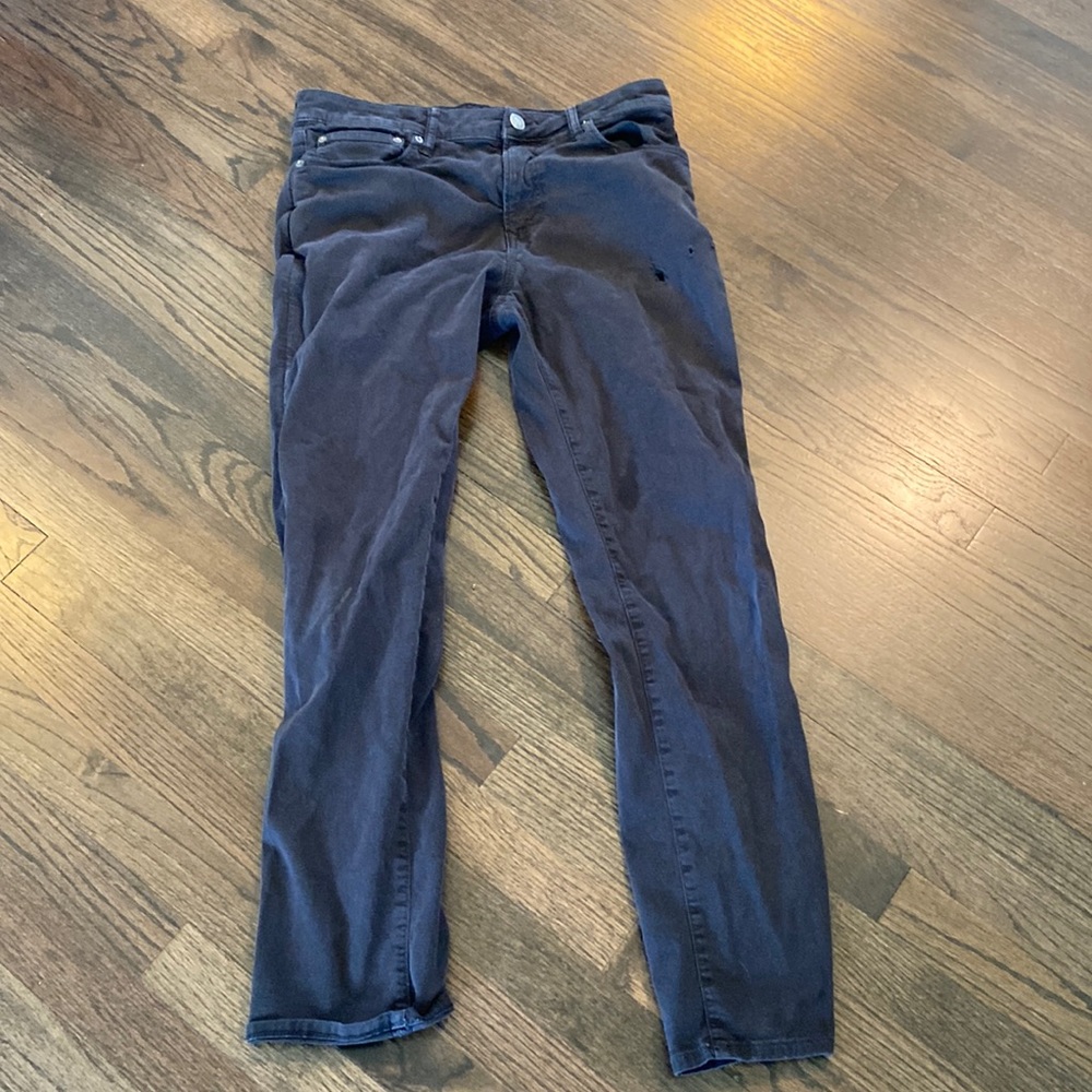 American Eagle Slim Straight Jeans 32 x 32 Distressed GUC Black